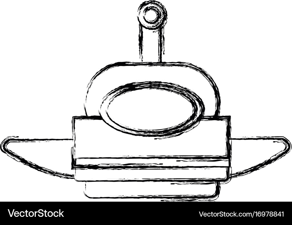 Robot device future technology icon Royalty Free Vector
