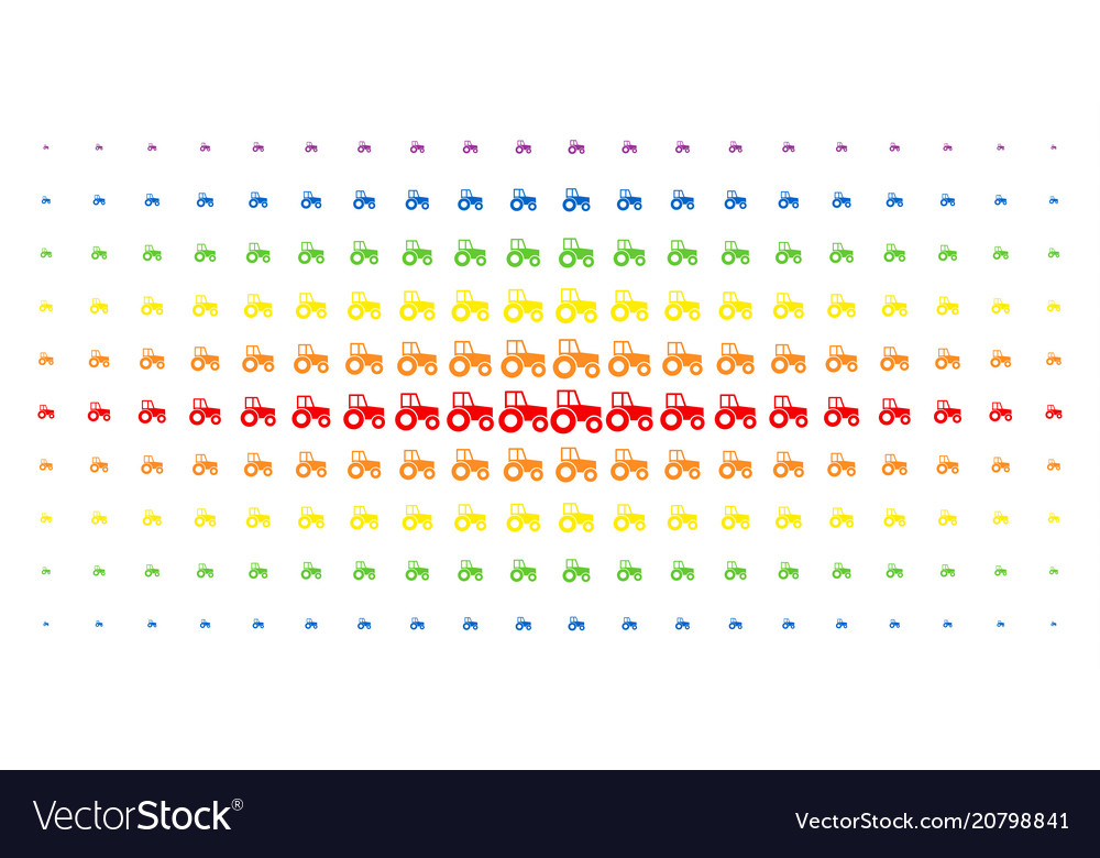 Wheeled tractor spectral halftone array