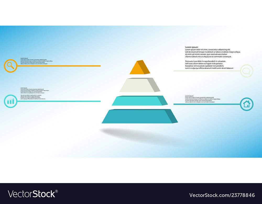 3d infographic template with embossed triangle vector image 3d infographic template with embossed triangle