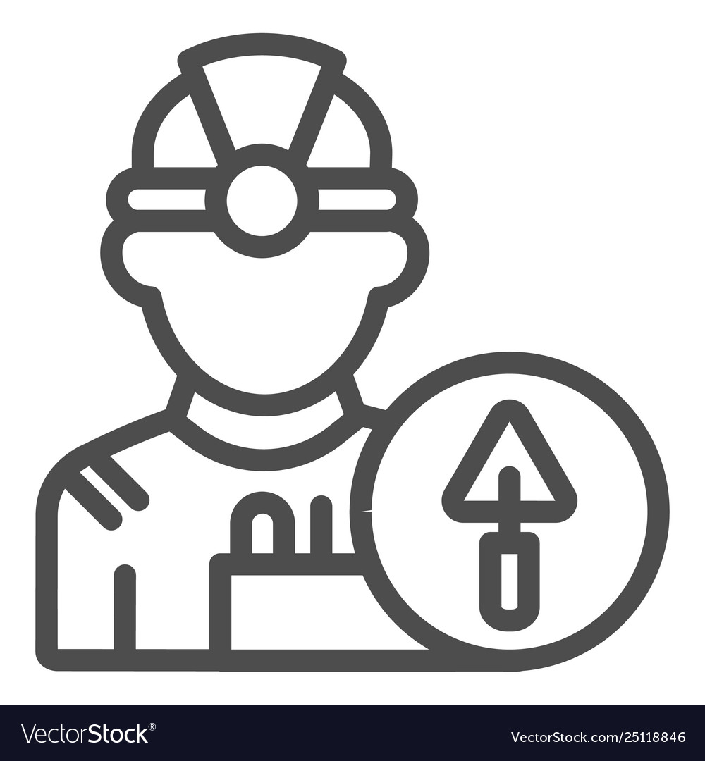 Builder line icon engineer