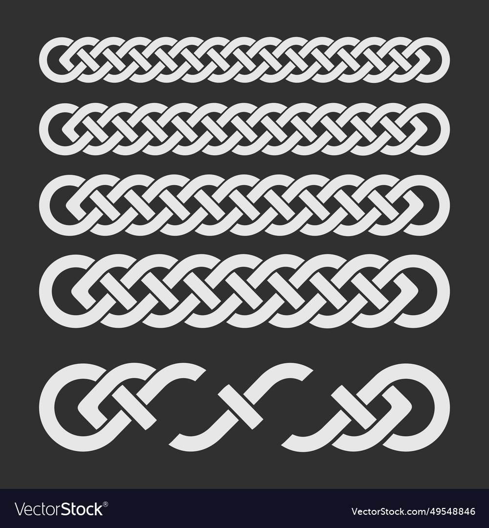 Celtic style border isolated on dark background