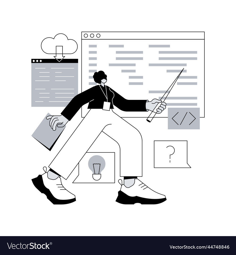 Coding workshop abstract concept vector image Coding workshop abstract concept