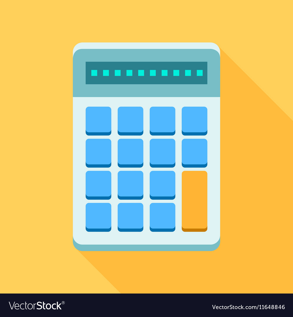 Colorful calculator icon in modern flat style