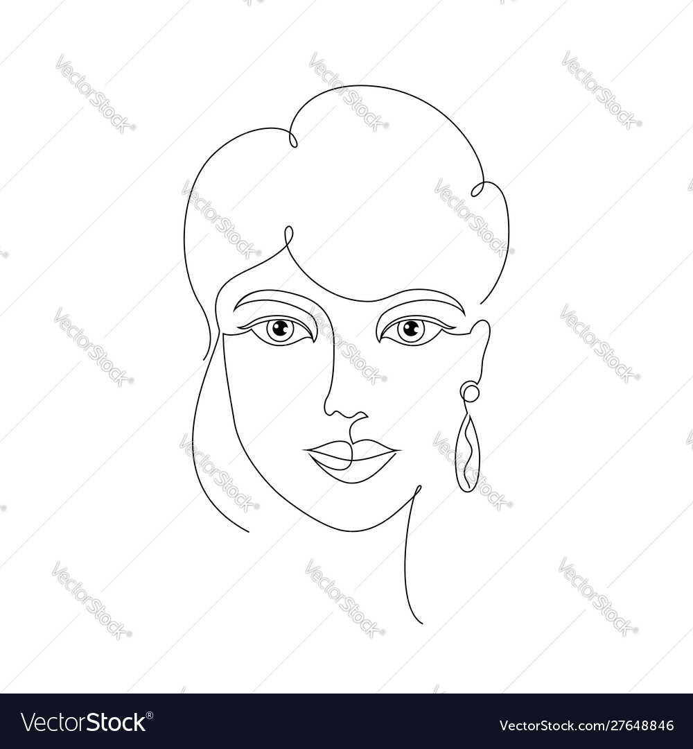 Face woman Royalty Free Vector Image - VectorStock