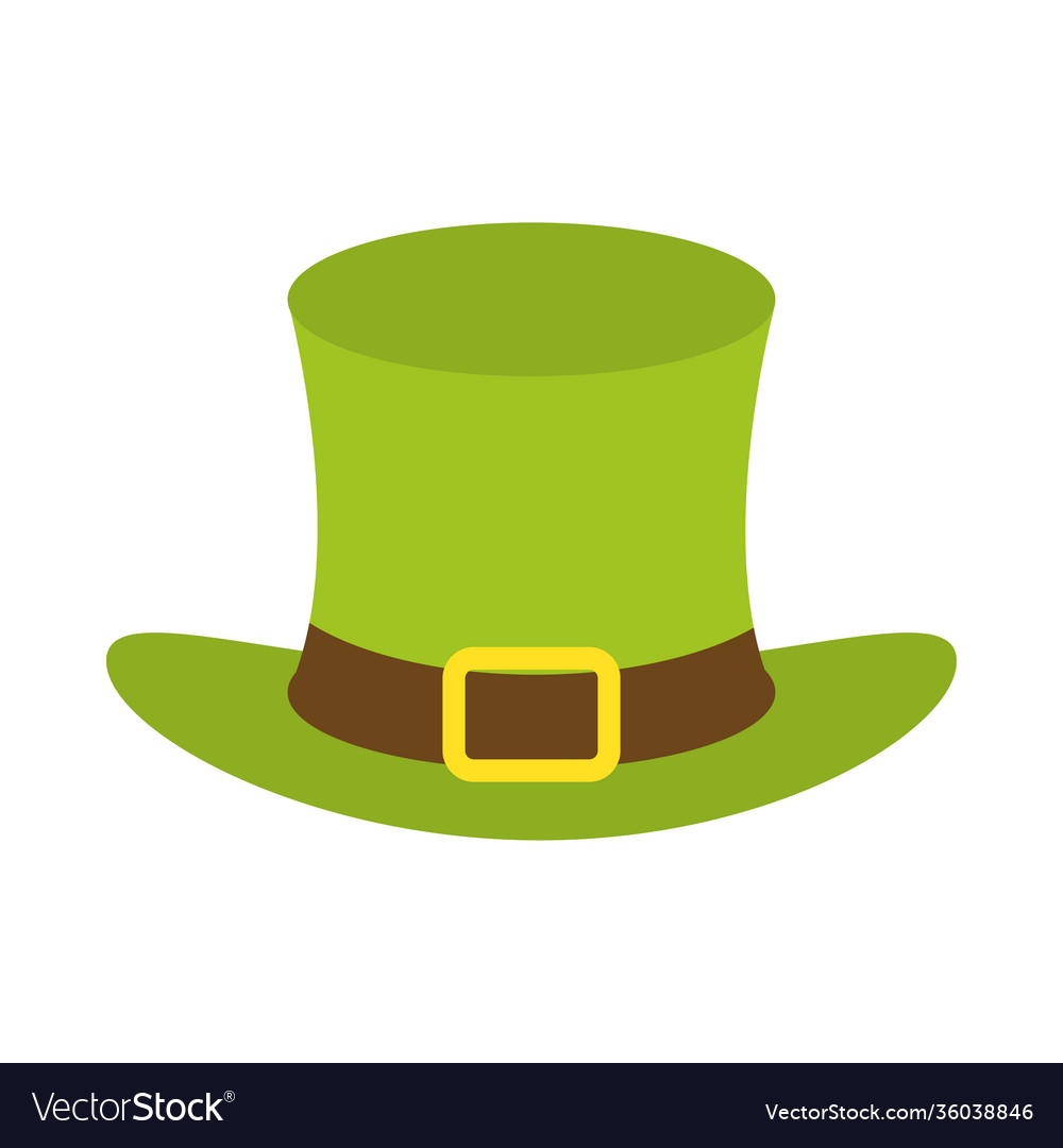 Happy st patricks day leprechaun hat with shamrock