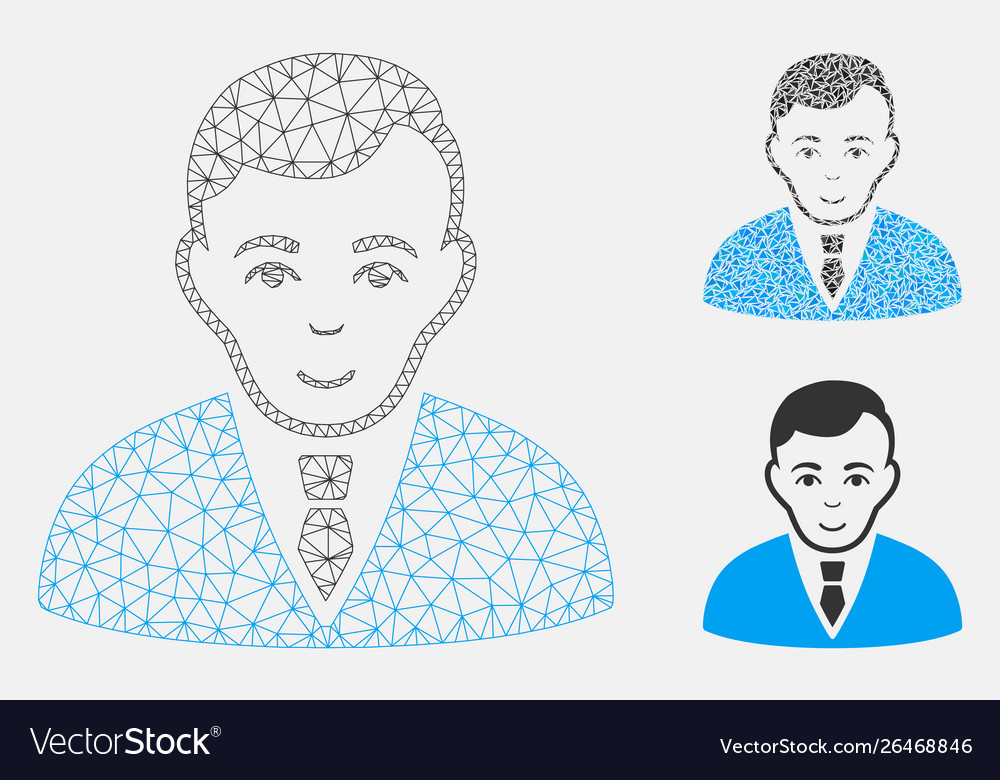 Manager mesh wire frame model and triangle Vector Image Manager mesh wire frame model and triangle
