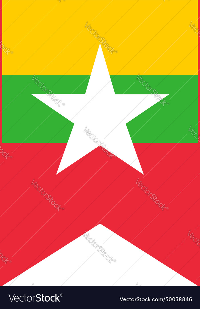 Myanmar flag emblem icon cartoon festival Vector Image