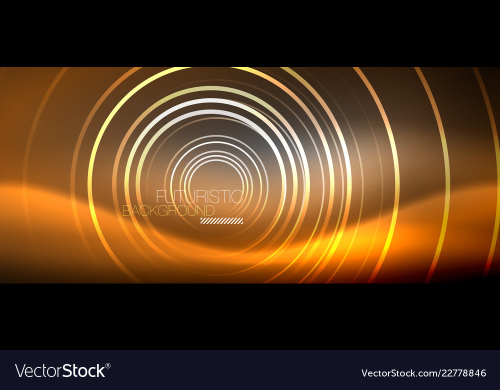 Neon circles abstract background shiny lines Vector Image Neon circles abstract background shiny lines