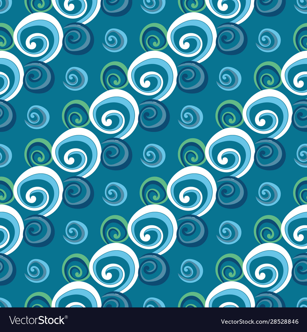 Pattern with diagonal stripes shell spirals vector image Pattern with diagonal stripes shell spirals