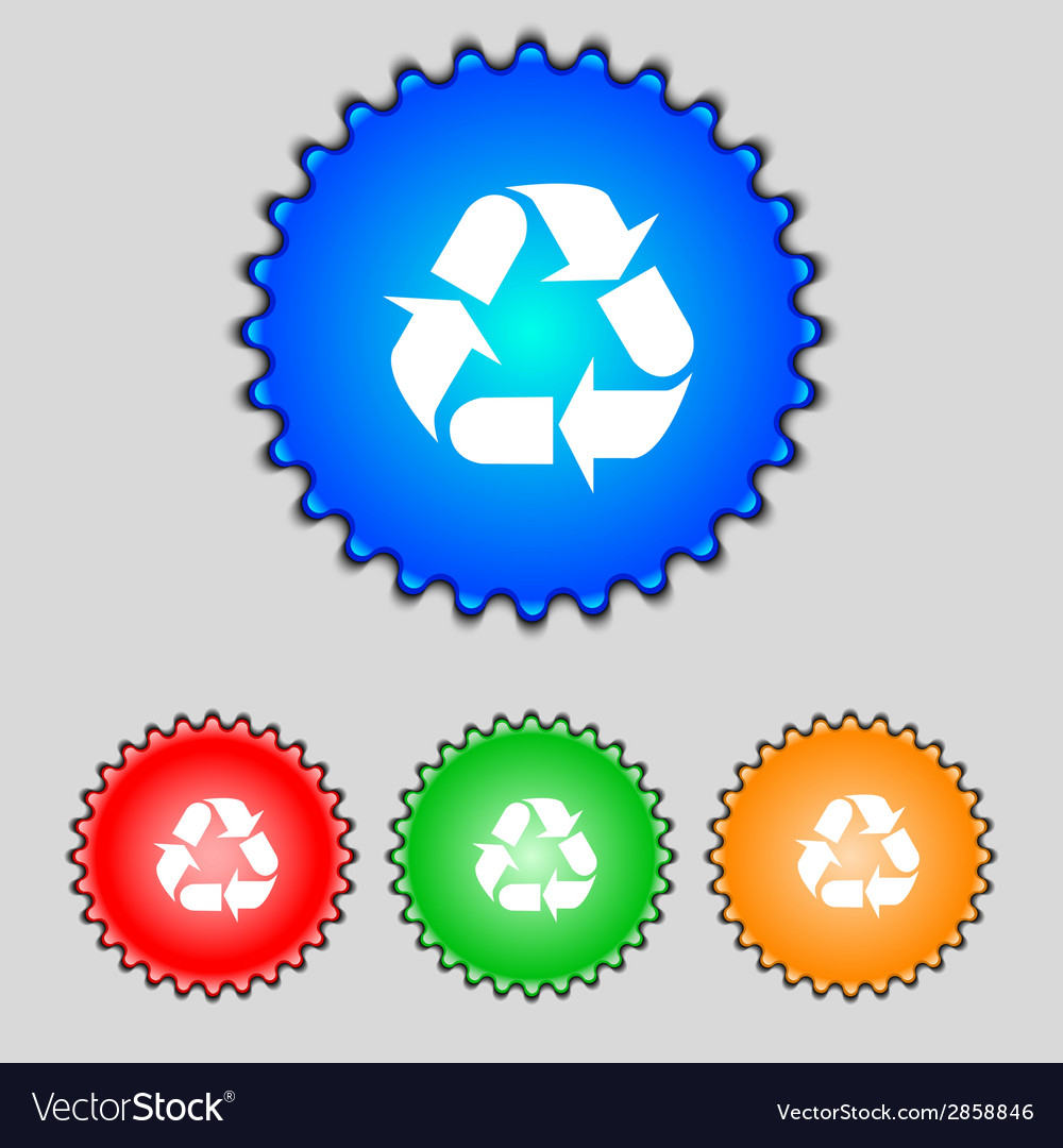 Processing icon flat modern set colourful web