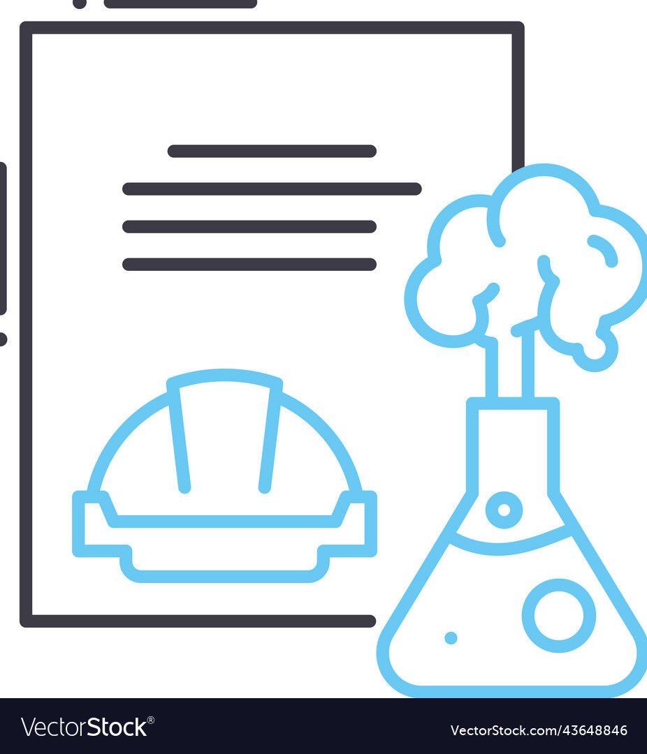 Science engineering line icon outline symbol Vector Image