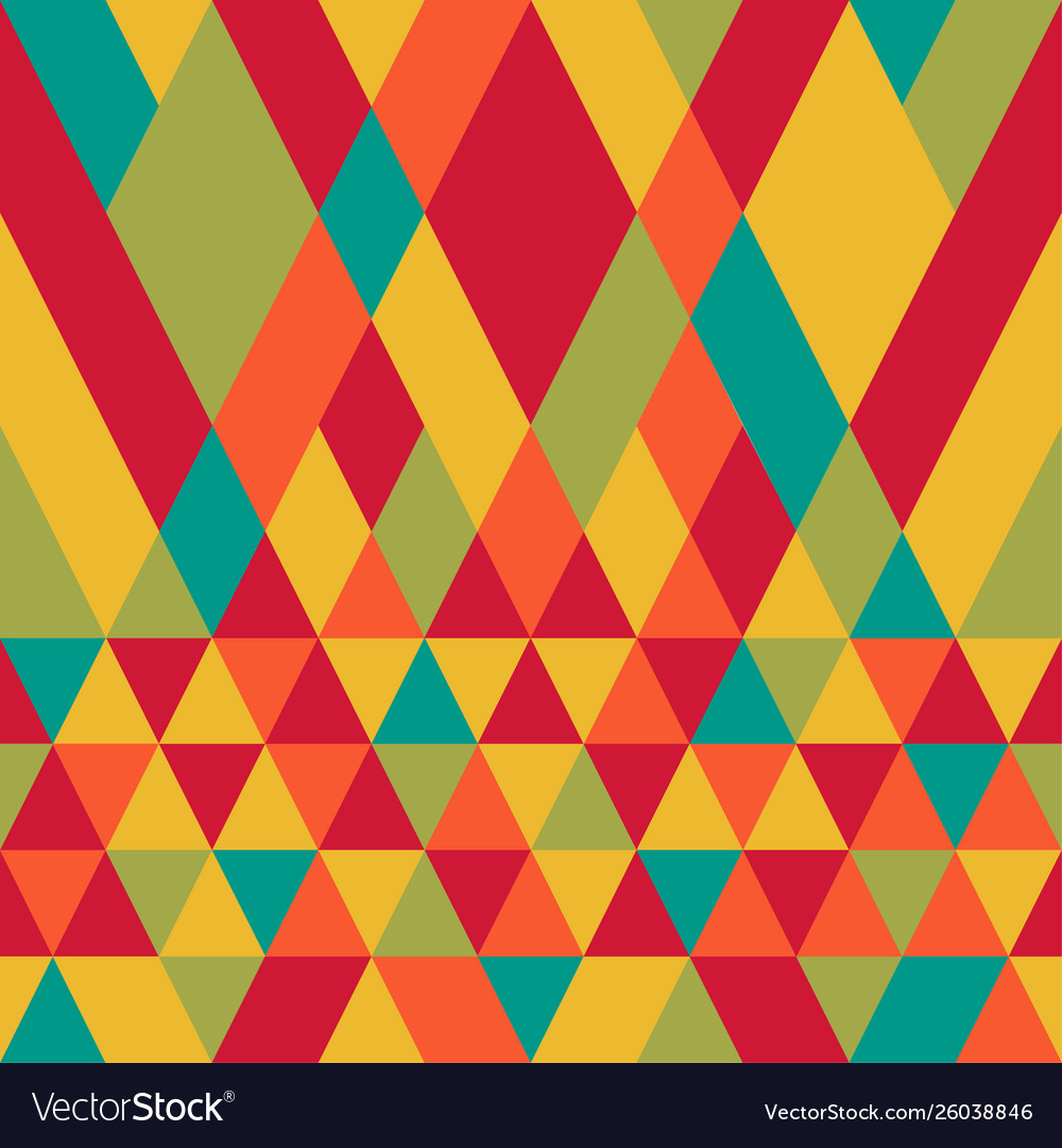 Seamless colorful abstract triangles pattern vector image Seamless colorful abstract triangles pattern