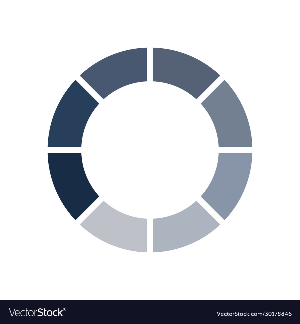 Striped loading circle flat style icon