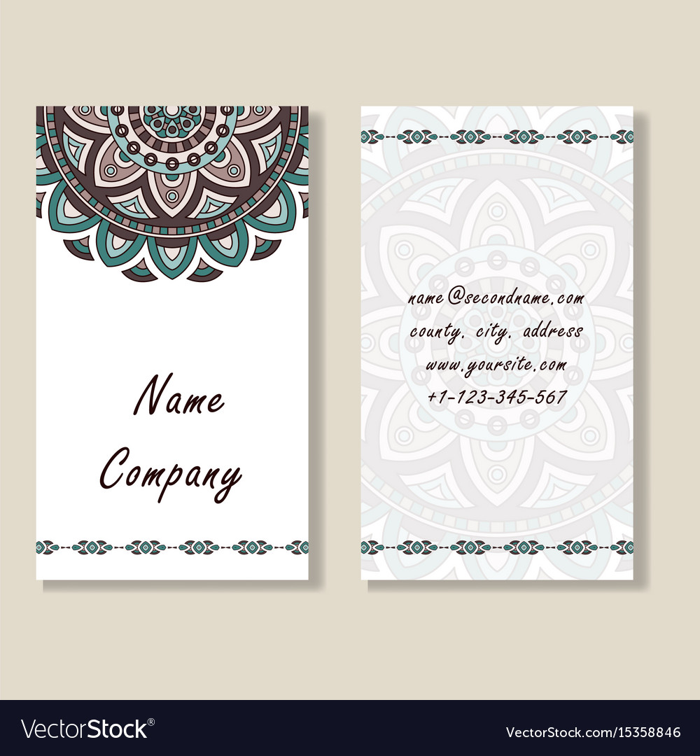 Template business card geometric