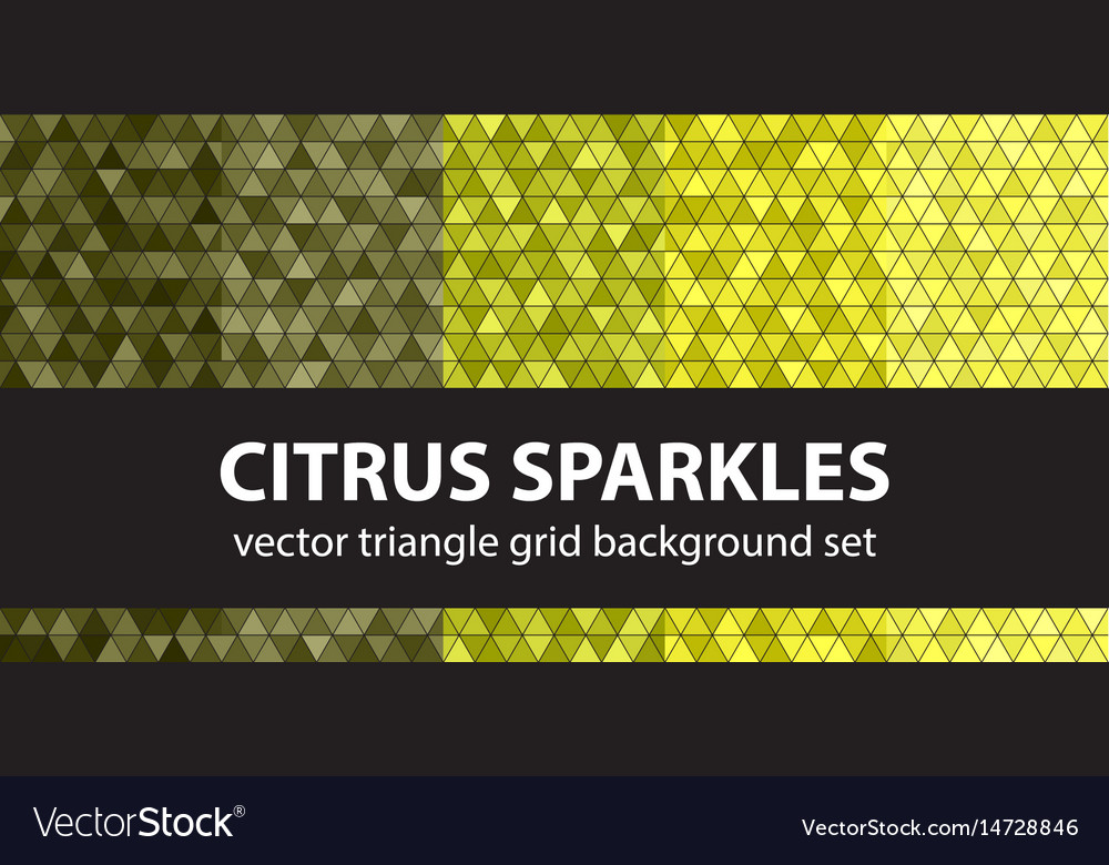 Triangle pattern set citrus sparkles seamless