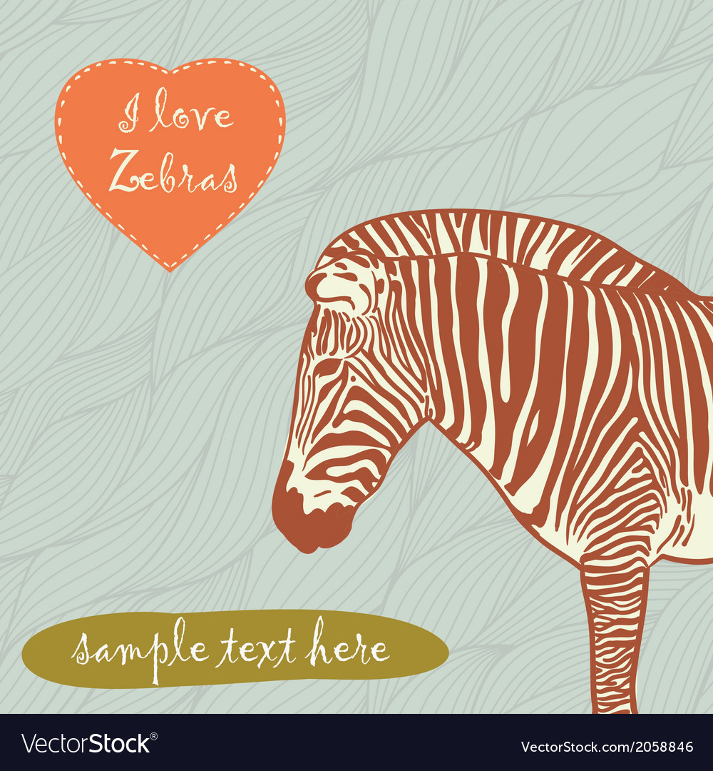 Zebra with place for text