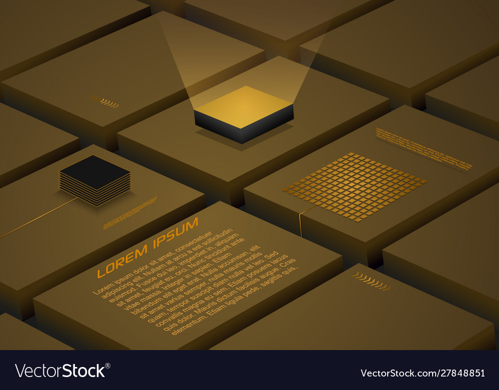 Abstract block background with artificial vector image Abstract block background with artificial