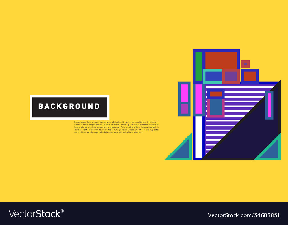 Abstract colorful rectangle background for banner Vector Image Abstract colorful rectangle background for banner