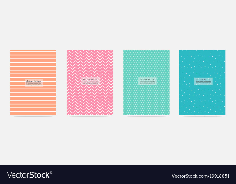 Abstract pattern with lines hand drawn set