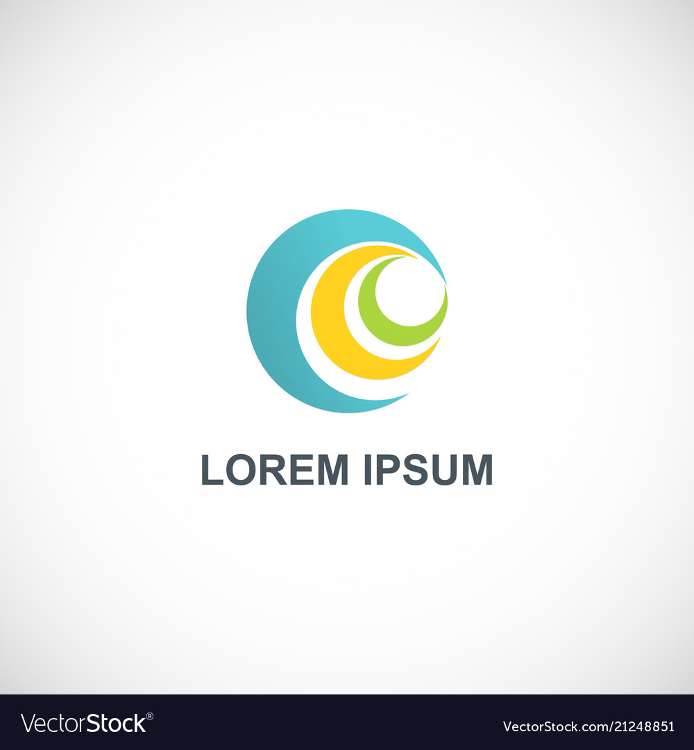 Abstract round circle color logo