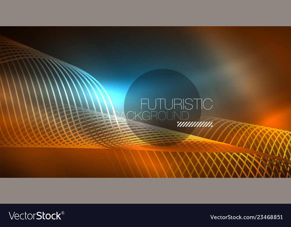 Abstract shiny glowinng color wave design element vector image Abstract shiny glowinng color wave design element
