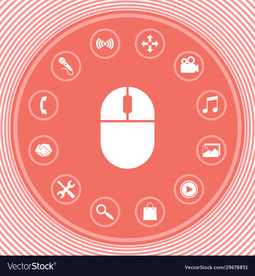 Computer mouse icon graphic elements vector image Computer mouse icon graphic elements