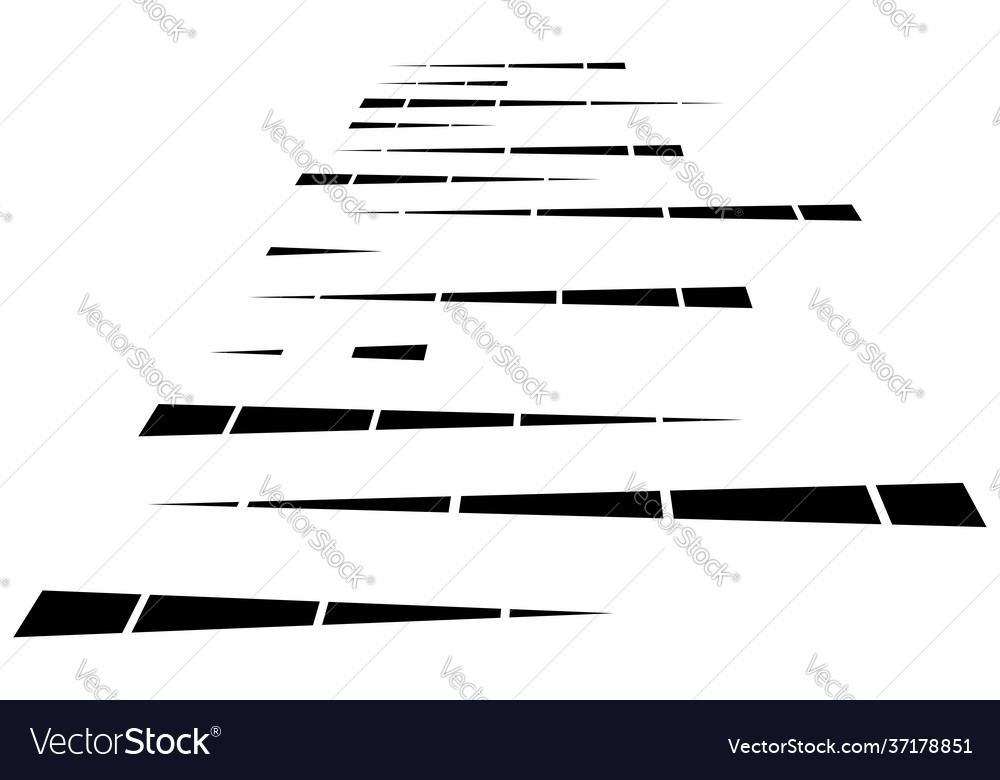 Dashed dynamic lines stripes 3d vector image Dashed dynamic lines stripes 3d