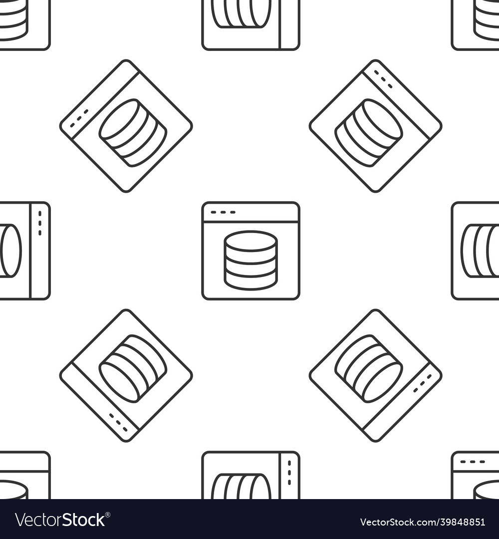 Grey line server data web hosting icon isolated
