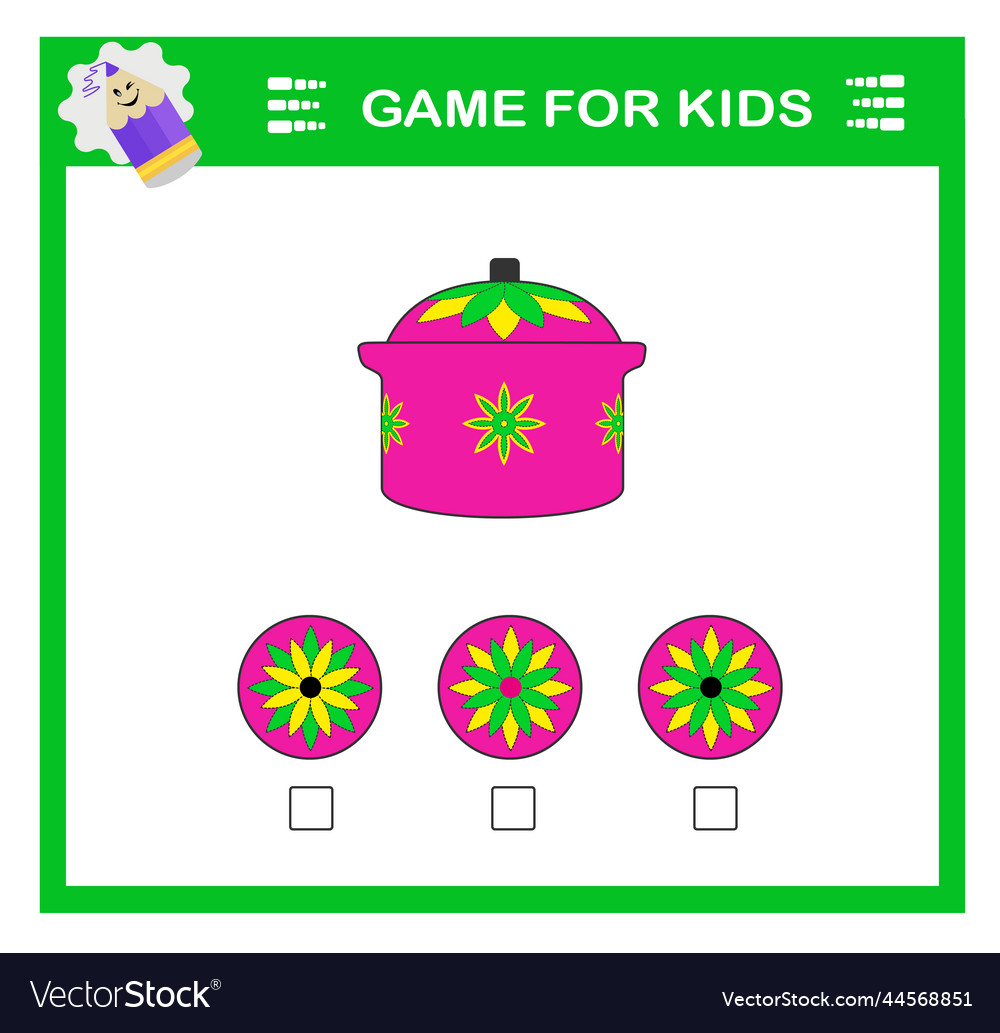 Logical puzzle game attention tasks for children