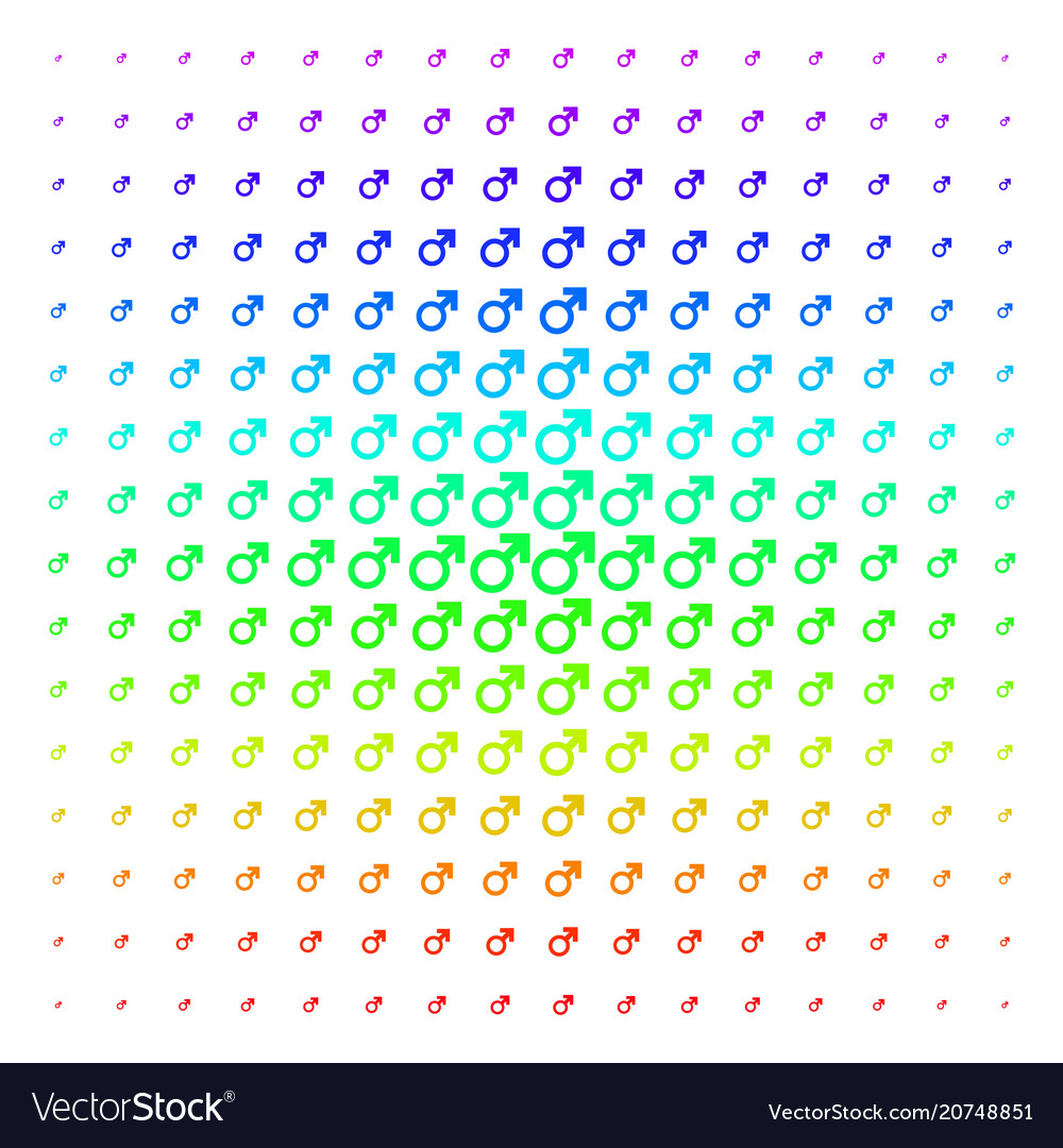 Mars symbol icon halftone spectrum grid