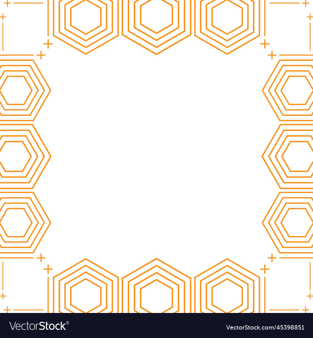 Modern geometric hexagonal shape design
