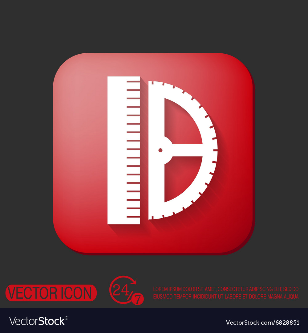 Ruler and protractor characters geometry