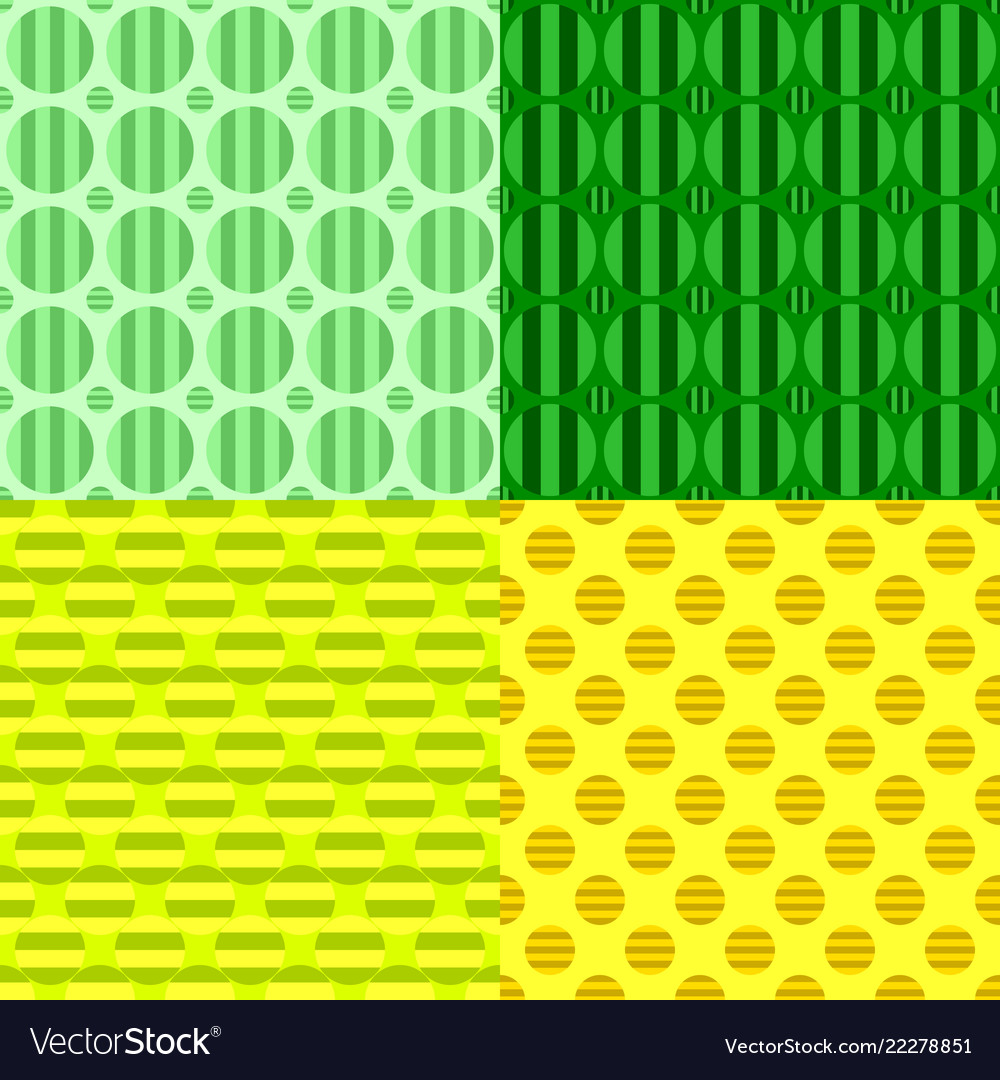 Seamless abstract circle pattern background set Vector Image Seamless abstract circle pattern background set