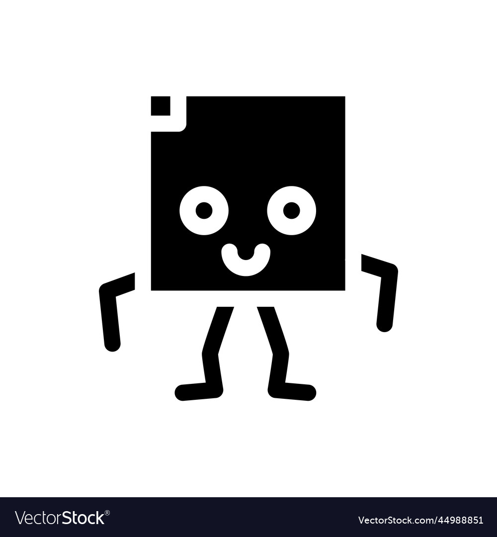 Square geometric shape character glyph icon