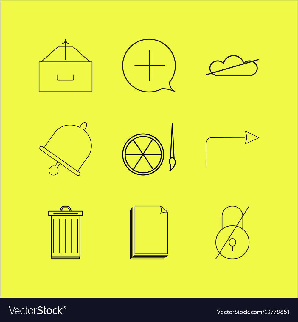 Web linear icon set simple outline icons
