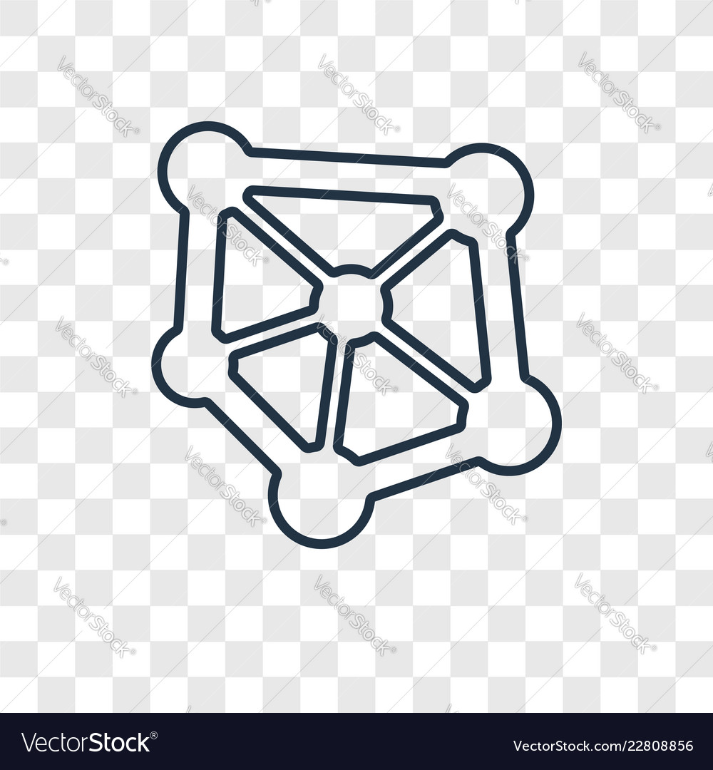 Algorithm concept linear icon isolated vector image Algorithm concept linear icon isolated