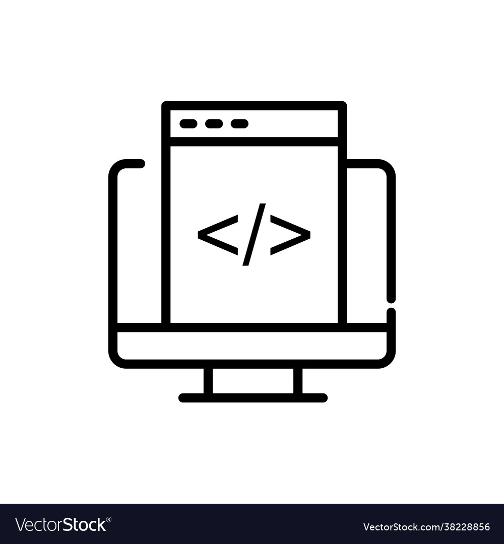 Custom coding style vector image Custom coding style