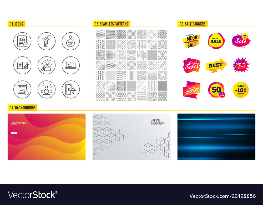 Feedback web lectures and agent icons internet Vector Image Feedback web lectures and agent icons internet