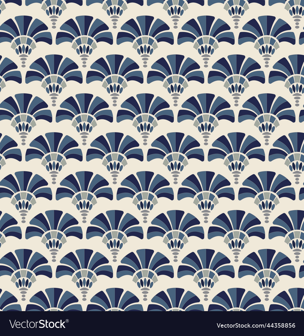 Geometric gatsby art deco fan pattern design Vector Image