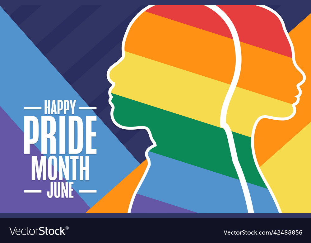 Happy pride month lgbt june holiday concept Vector Image