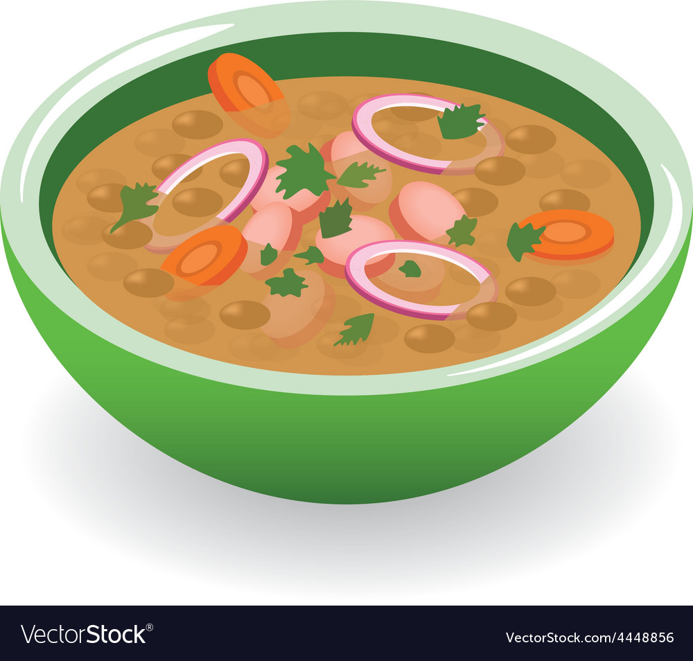 Lentil soup Royalty Free Vector Image - VectorStock