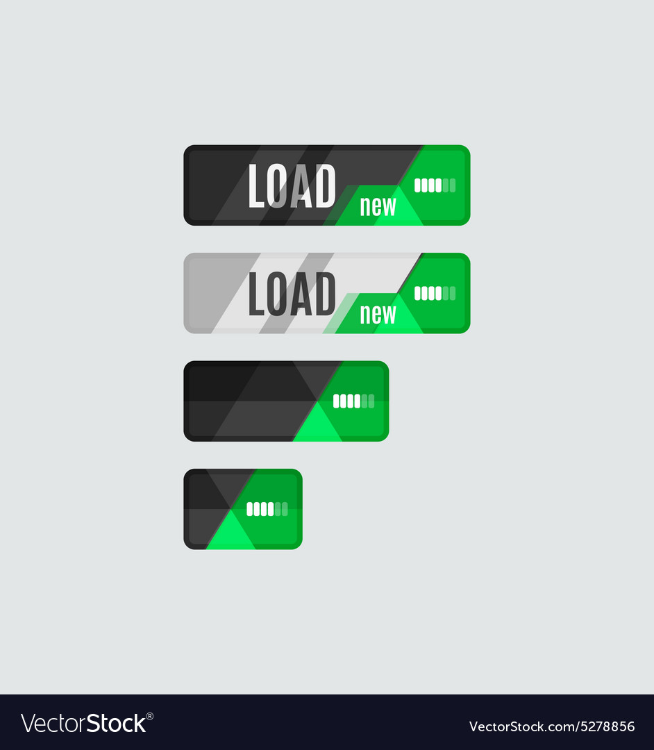 Load button futuristic hi-tech ui design
