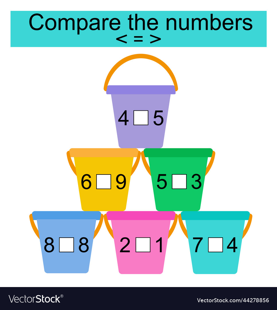 Math activity for kids compare the numbers