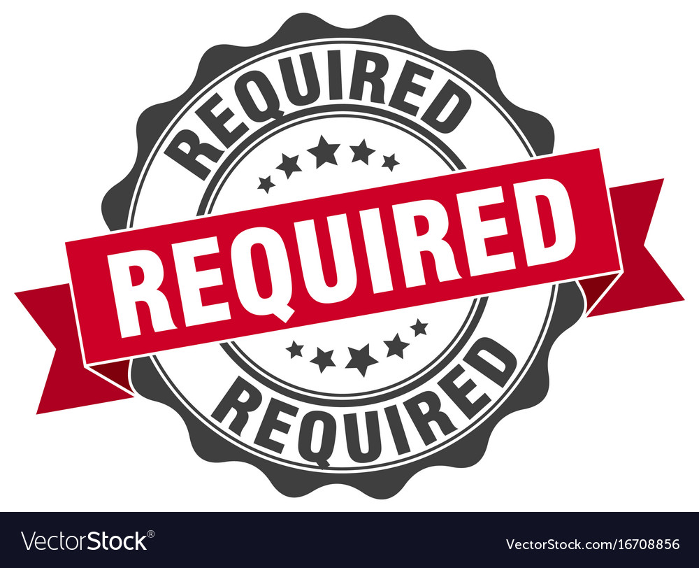 Required stamp sign seal Royalty Free Vector Image