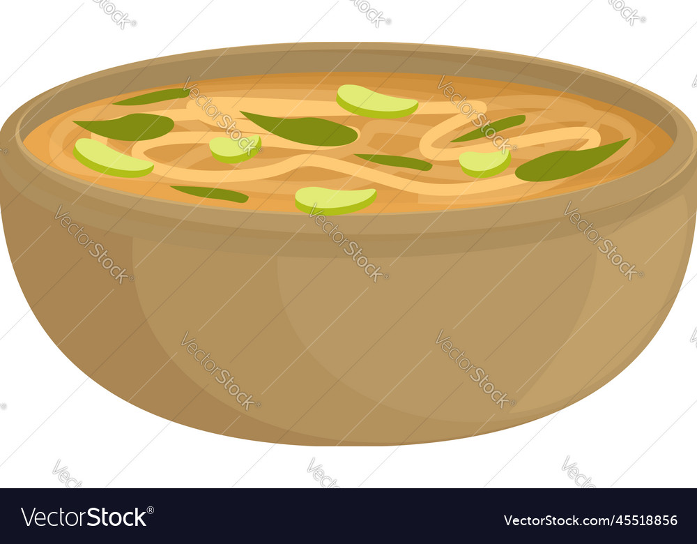 Rice soup icon cartoon food dish Royalty Free Vector Image