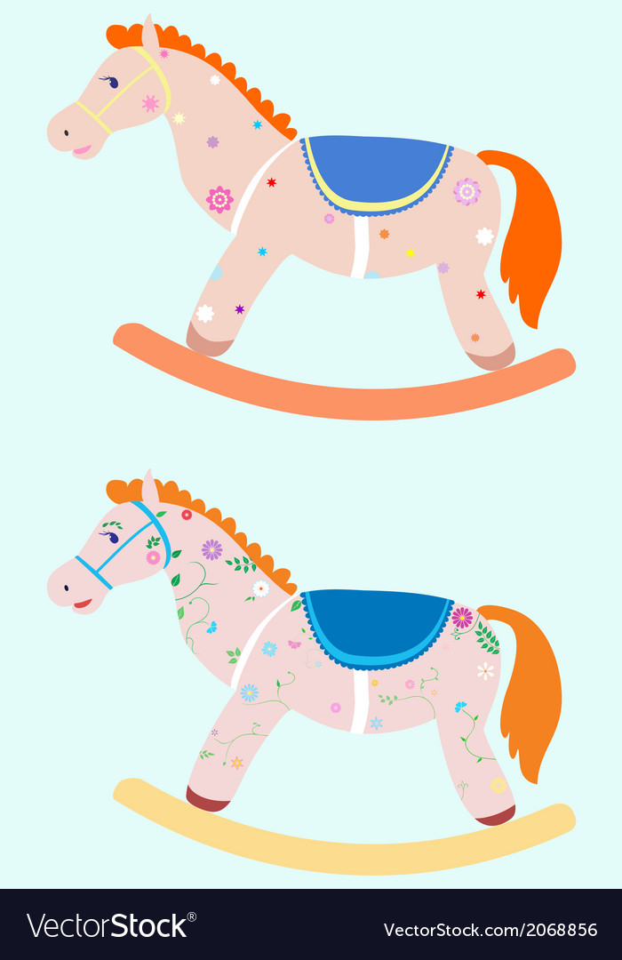 Rocking horse Royalty Free Vector Image - VectorStock