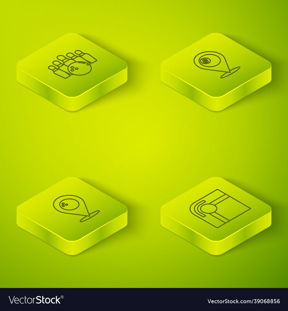 Isometrische Linienlage mit Billardkugel einstellen Vector Image Isometrische Linienlage mit Billardkugel einstellen