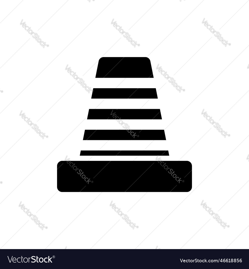 Traffic cone icon or logo isolated sign symbol