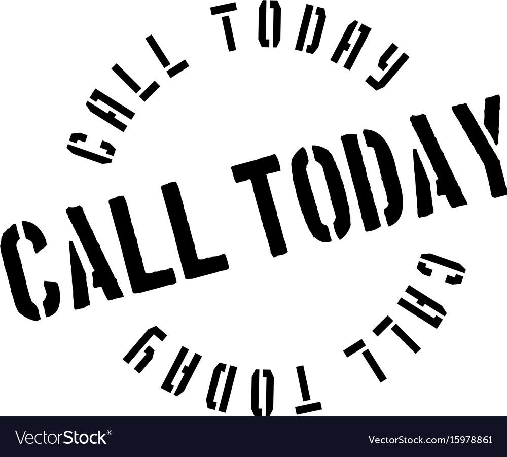 Call today rubber stamp Royalty Free Vector Image