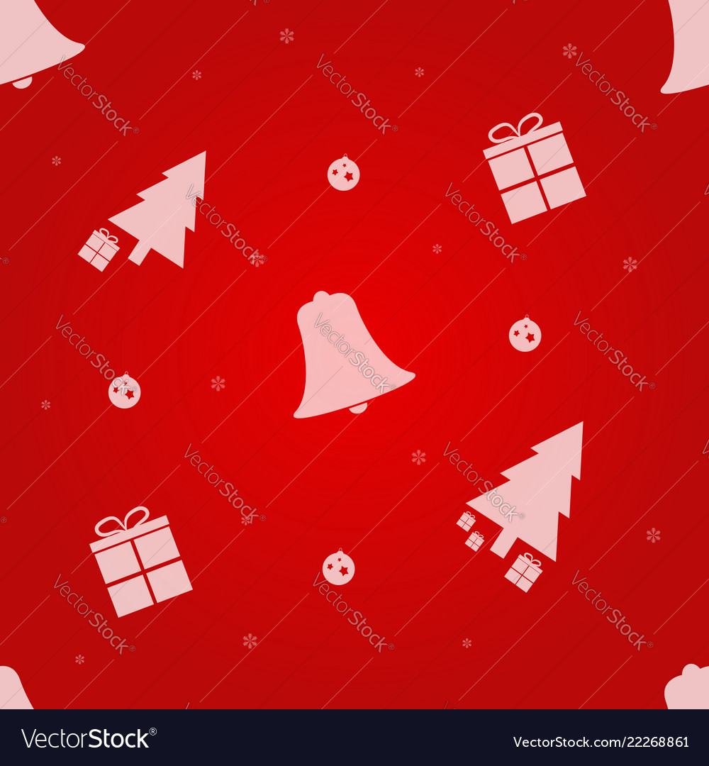 Christmas seamless pattern with tree